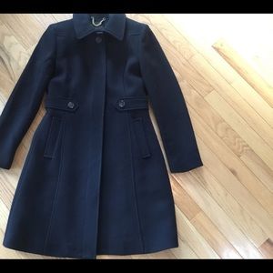 JCrew Lady Coat ,Black wool, size 4 petite.